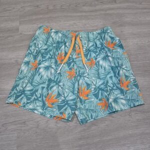 Southern Tide Swim Trunks Mens Small Tropical Hawaiian Lined Swim Shorts Preppy